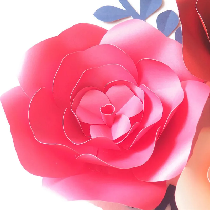 DIY Искусственные цветы гигантские бумажные 4 шт. из бумаги оставляют декор для