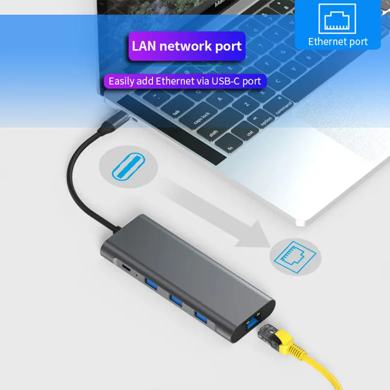 9-в-1 концентратор Type-C USB 3 0 4K HD PD Высокоскоростная зарядка для мобильных телефонов