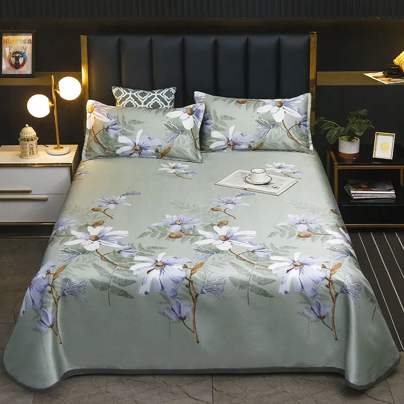 

Коврик из ледяного шелка, легкие и элегантные цветы, 2,3 м, летние мягкие простыни и наволочки, складной соломенный коврик для украшения дома, ...