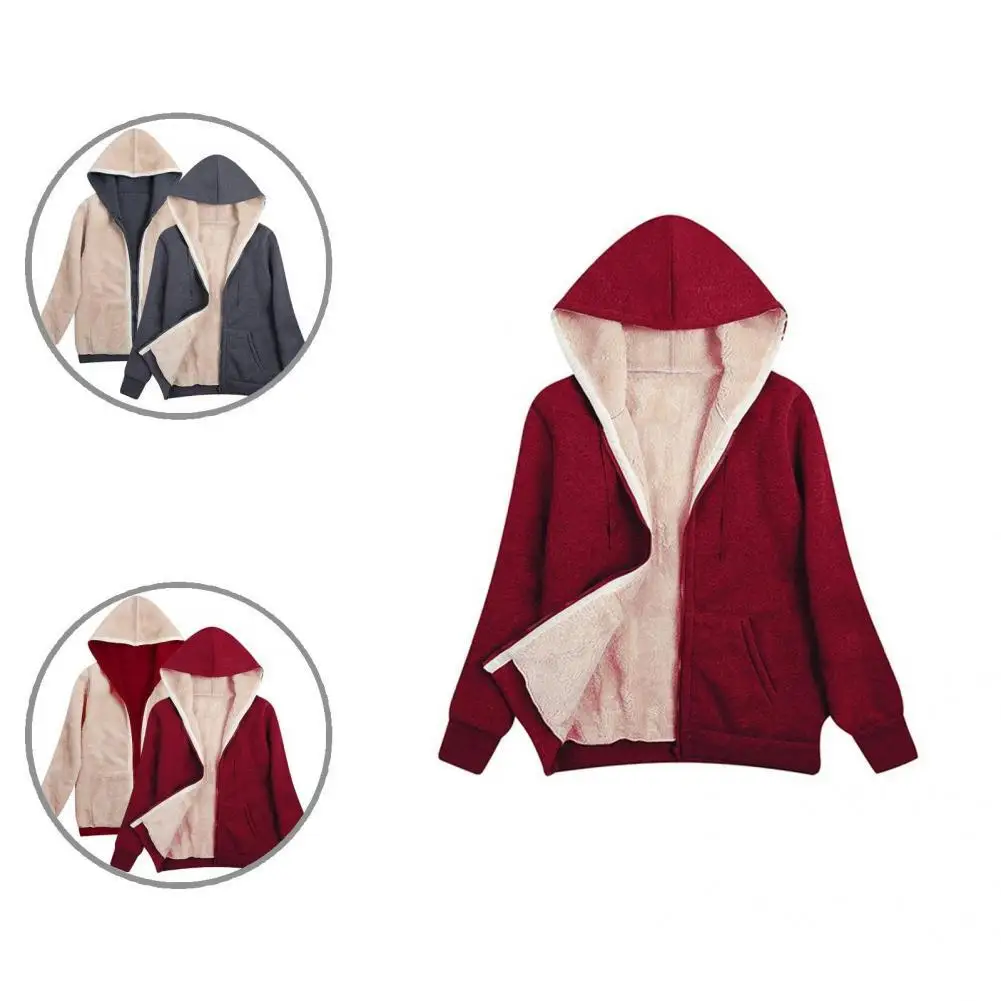 

Leisure Fabulous Thermal Lady Coat Hat Lady Coat All Match for Home