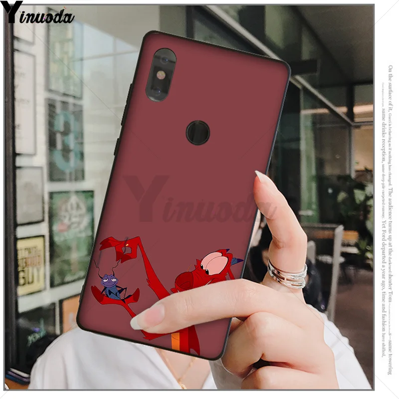 Yinuoda мультфильм Moive Mulan чехол черный мягкий для телефона Xiao mi красный 5 5Plus Note4 4X Note5
