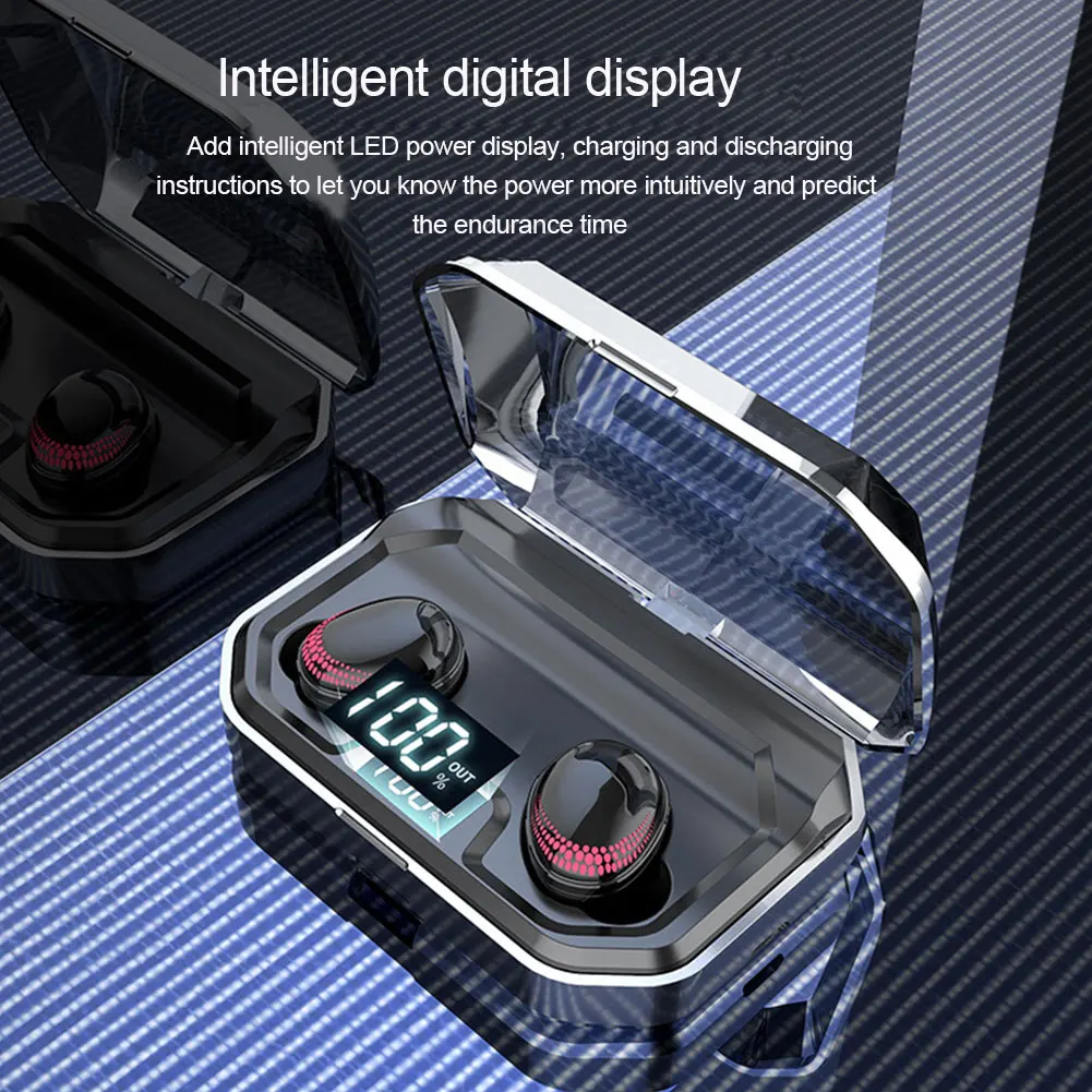 

Handsfree Touch Control Stereo Noise Canceling Wireless Earbuds Auto Pairing Sports Waterproof Travel Running Mini