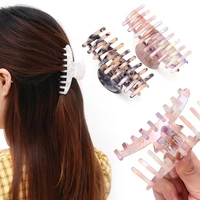 1pc fashion bath acrylic nonslip hair clips for thick hair leopard print hair claw ponytail bath