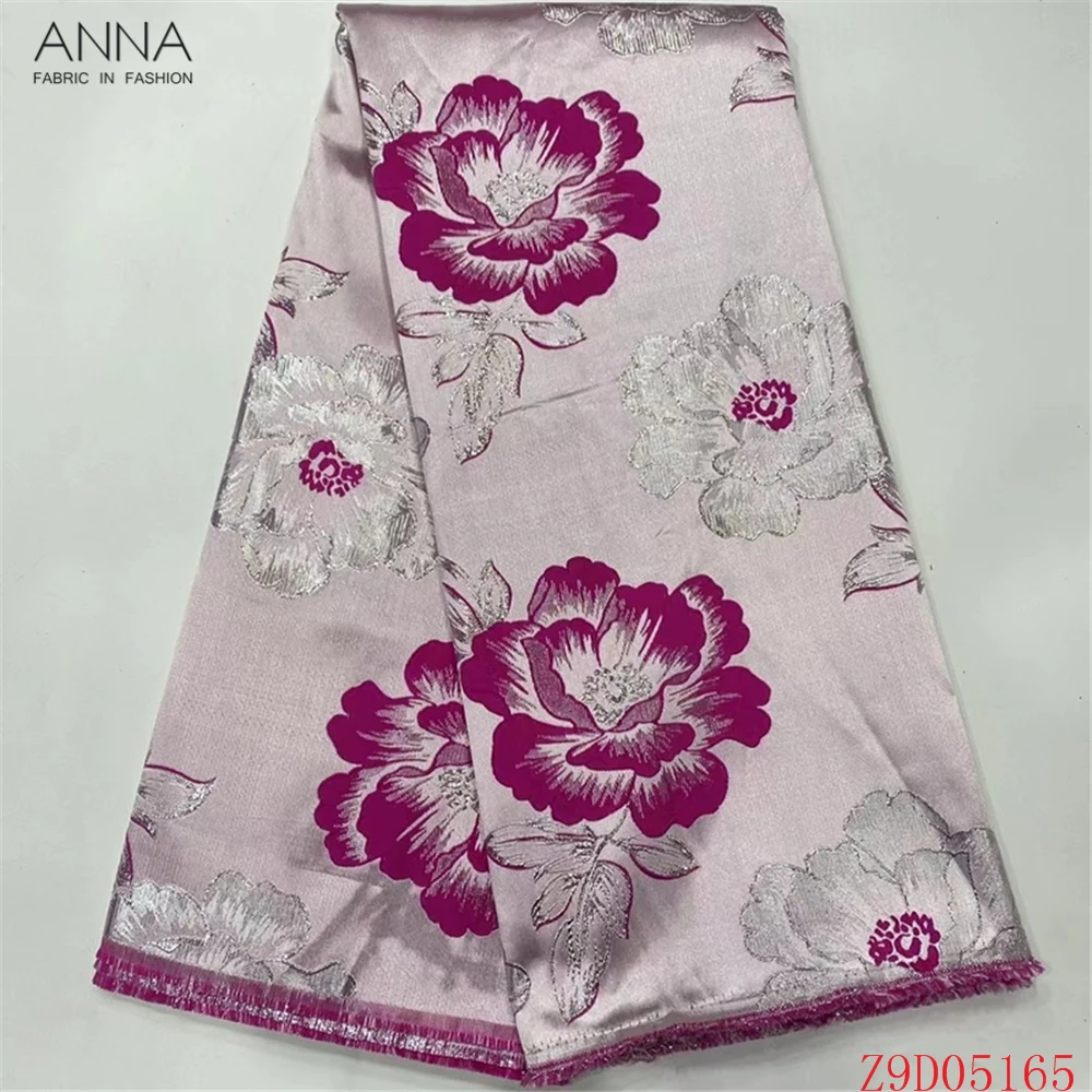 

Anna african brocade lace fabric fabric 2021 embroidery with jacquard weave 5 yards for sewing french tulle women party dresses