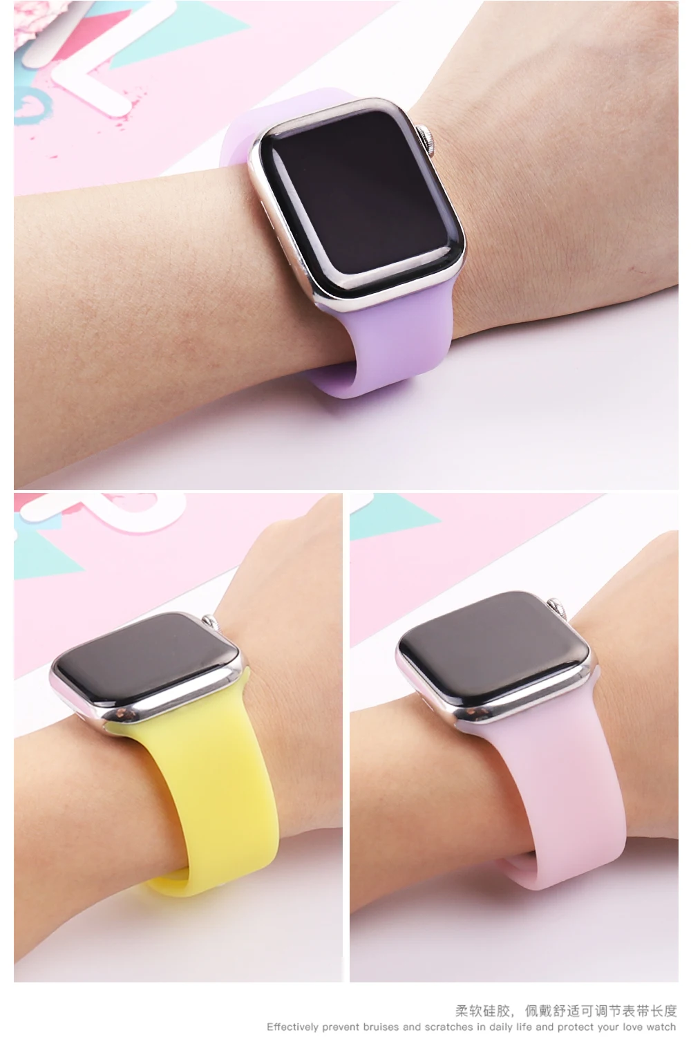Мягкий силиконовый сменный спортивный ремешок для 38 мм Apple Watch Series1 2 3 4 5 42 мм наручный браслет ремешок для iWatch Sports Edition