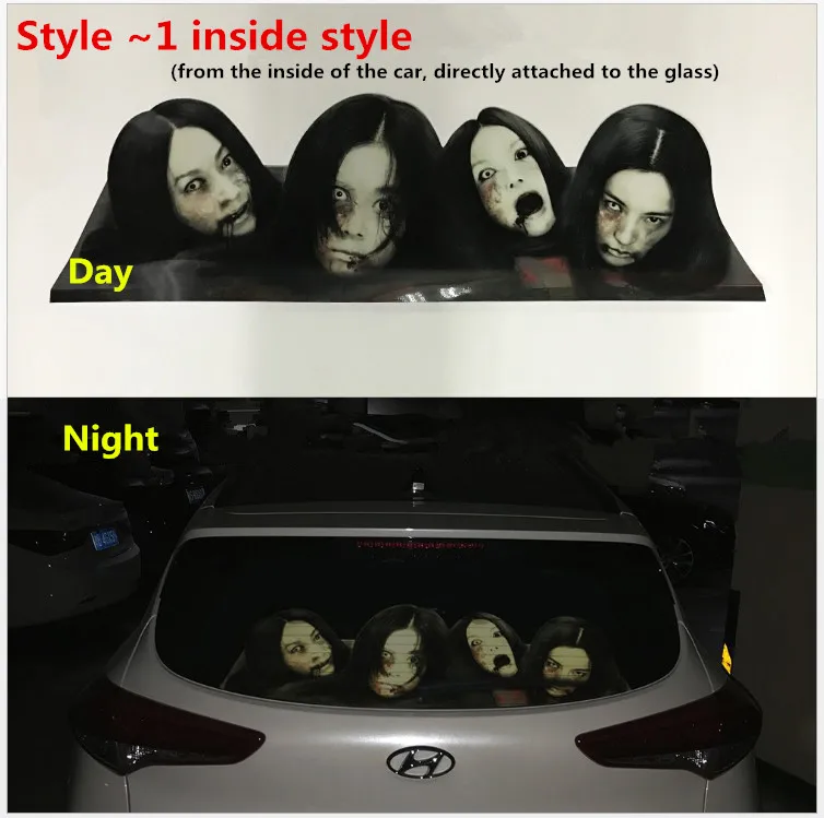 Светоотражающие ужасные автомобильные наклейки Женский дьявол индивидуальные