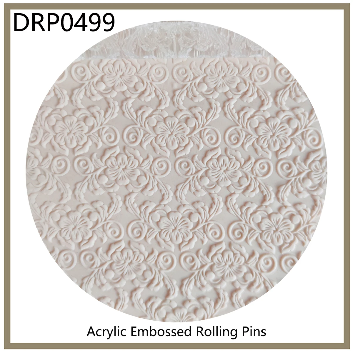 Kitchen Accessories Bakery Dough Tools Fondant Decoration Acrylic Embossed 3D Rolling Pin With Pattern | Дом и сад
