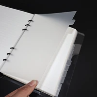 6pcs12pcs a6 a5 pvc transparent notebook spiral binder index separator page dividers diary book sticker stationery
