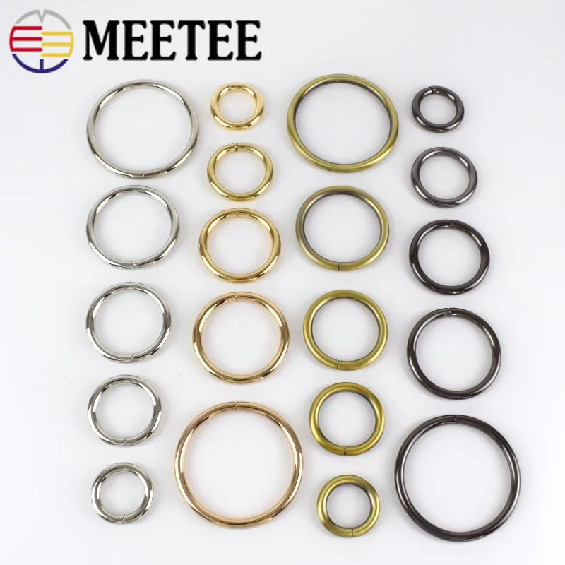 Meetee 6 мм x 200 шт. 13 50 20 металлическая кольцевая Пряжка круглой формы крючок для
