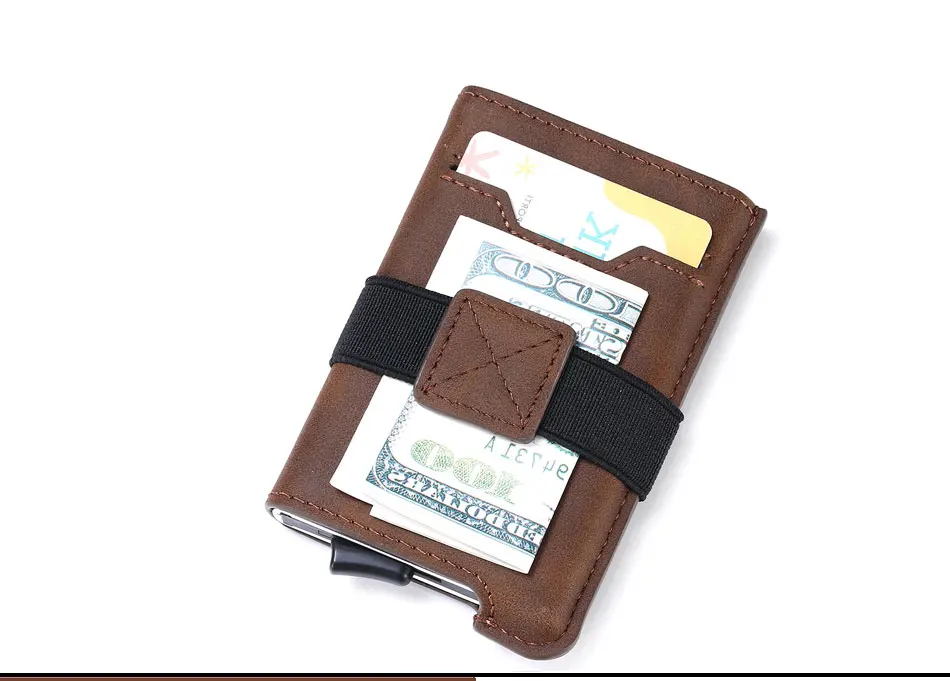 DIENQI RFID визитница мужские кошельки высокого качества кожаный кошелек Винтажный Мужской тонкий мини маленький кошелек, сумочка Smart Vallet