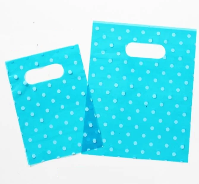 Qi оптовая продажа белый круглый синий пластиковый пакет 20x25 см маленькая