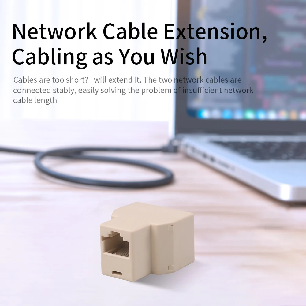 Разветвитель kebidumei гнездовой к гнезду RJ45 сетевой Ethernet-разветвитель Разъем LAN