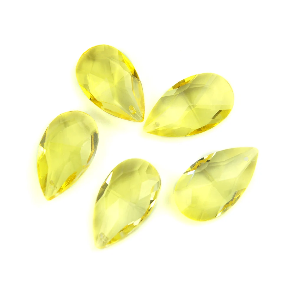 Люстра-призма с топазом в форме капли стеклянная подвесная оптика хрустальная