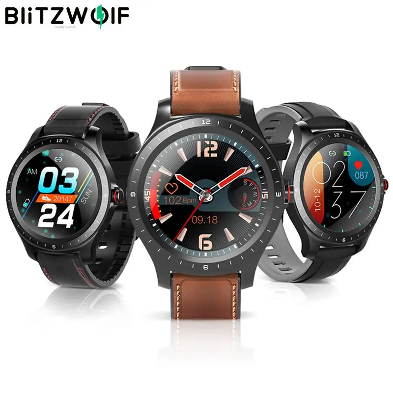 Умные часы BlitzWolf для мужчин и женщин bluetooth 5 0 пульсометр монитор артериального