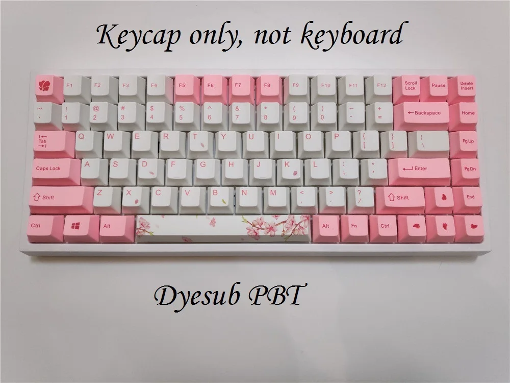 MAC Sakura Dye sub PBT колпачки для Keycool 84 мини механическая клавиатура keycap набор mini84