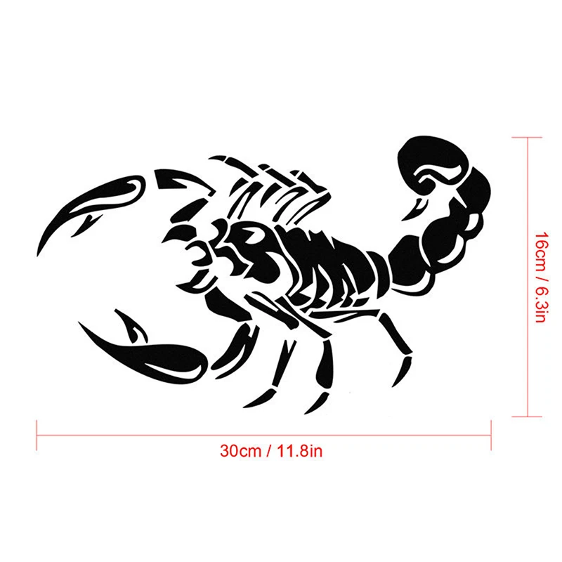 Новинка 30 см 3D наклейки для мотоцикла и автомобиля с милыми скорпионами стикеры