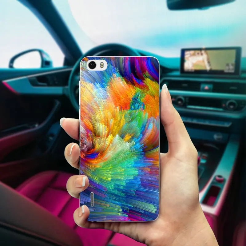Soft Phone Case for Huawei P8 P9 P10 P20 Mate 10 Pro Y5 Y6 II Y7 Honor 6X 7X 9 Lite Luxury Oil Painting Colorful Strokes Pattern | Мобильные