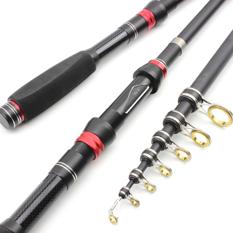 

1.5m1.8m2.4m Portable ultrashort Fishing Spinning Rod carbon fishing pole telescopic Travel fishing rod Tackle lure 30-60g