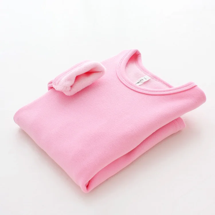 Детские зимние Бархатные утепленные Футболки с длинным рукавом хлопковая