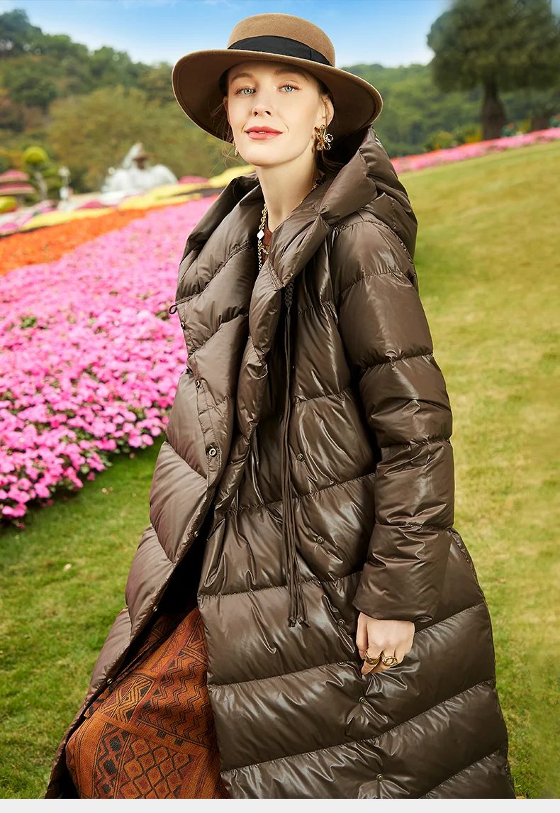 White Duck Down Hooded Down Jacket 