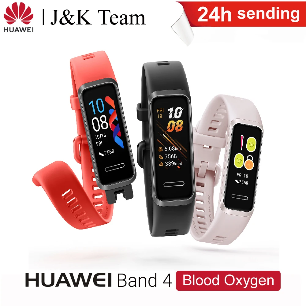 Huawei Band 4 Smart Band Blood Oxygen Smart Watch Heart Rate Health Monitor New Watch Faces USB plug Charge