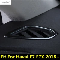 for haval f7 f7x 2018 2021 car dashboard ac air outlet vent frame decoration cover trim stainless steel accessories interior