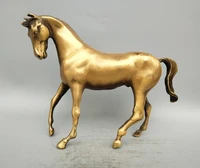 china collection brass carving horses statue