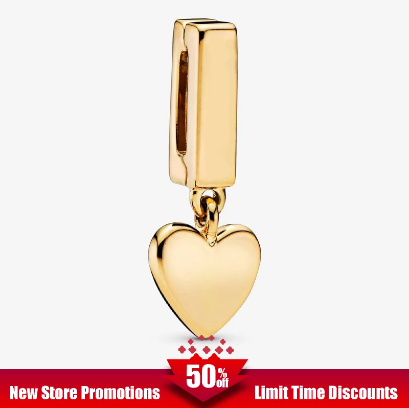 Женский браслет из серебра 100% пробы с подвеской в виде сердца | Украшения и