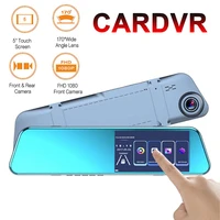 rear view mirror recorder 5 touch screen full 1080p dash cam video registrator drive recorders with reverse camera car dvr