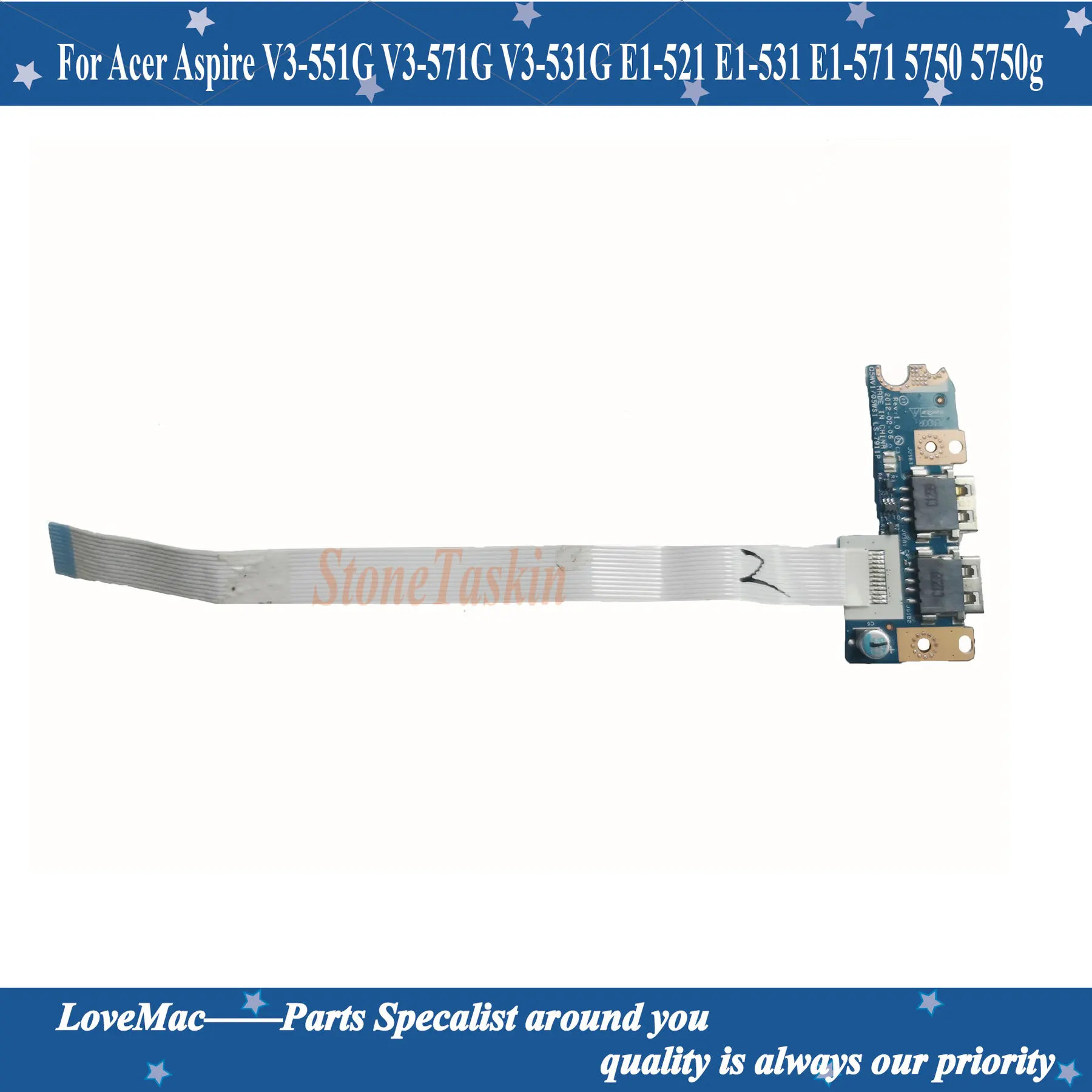 Оригинальная USB-плата Q5WV1 Q5WS1 LS-7911P для Acer Aspire V3-551G V3-571G V3-531G E1-521 E1-531 E1-571 5750 5750g P253-E |