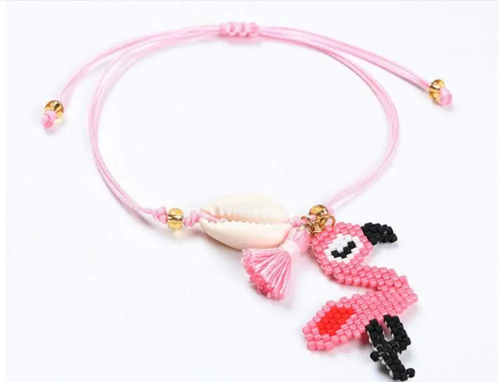 SANDEI бусы браслет Фламинго шарм браслеты дружбы для женщин мужчин 2019 ювелирные