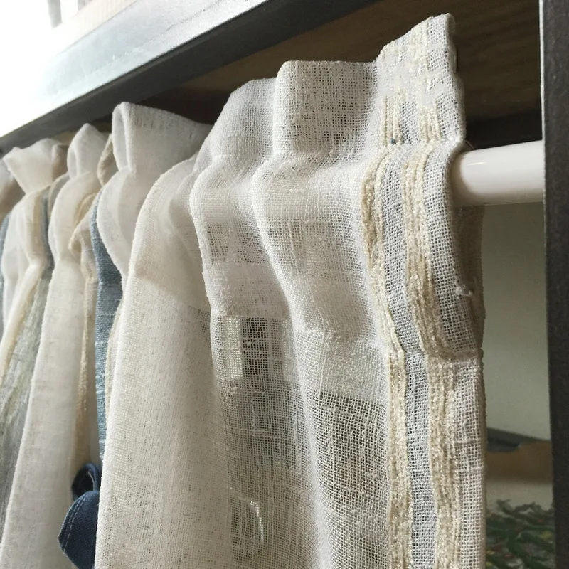 В Корейском Стиле Кантри синий вертикальный бант в полоску конопли половина