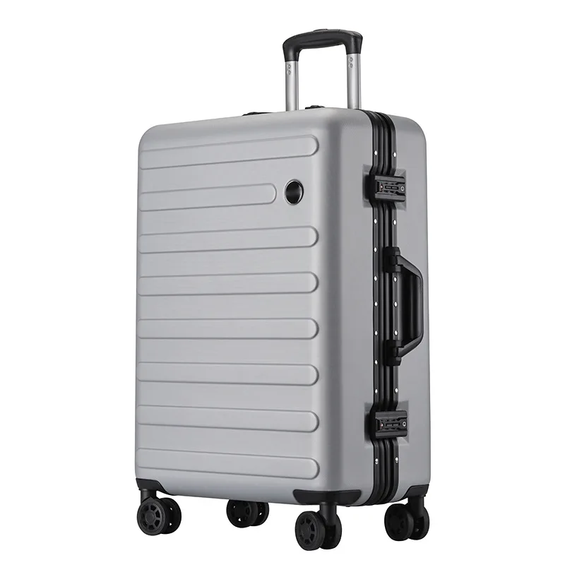 Vnelstyle Luxury 100% aluminum frame Rolling Luggage spinner carry on business solid color wear-resistant travel Suitcase