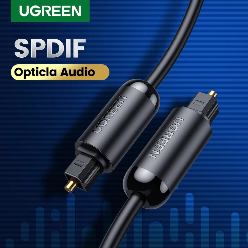 UGREEN-Cable de Audio óptico Digital Toslink, Cable de fibra óptica para cine...