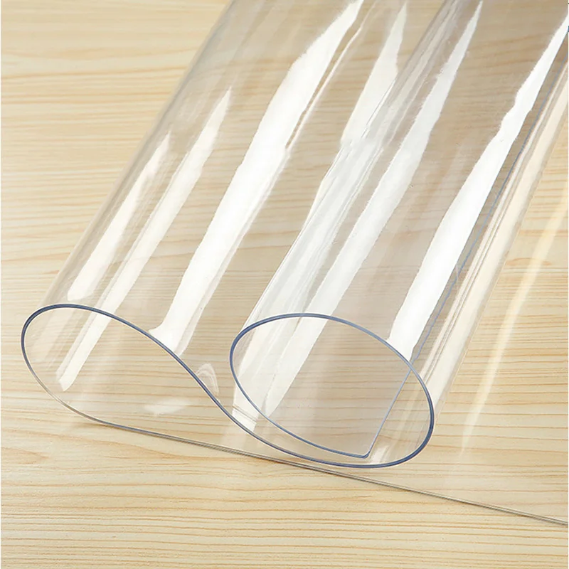 

PVC Table Cover Protector Desk Pad Soft Glass Dining Tablecloth Transparent Top TableCloths Plastic Mat