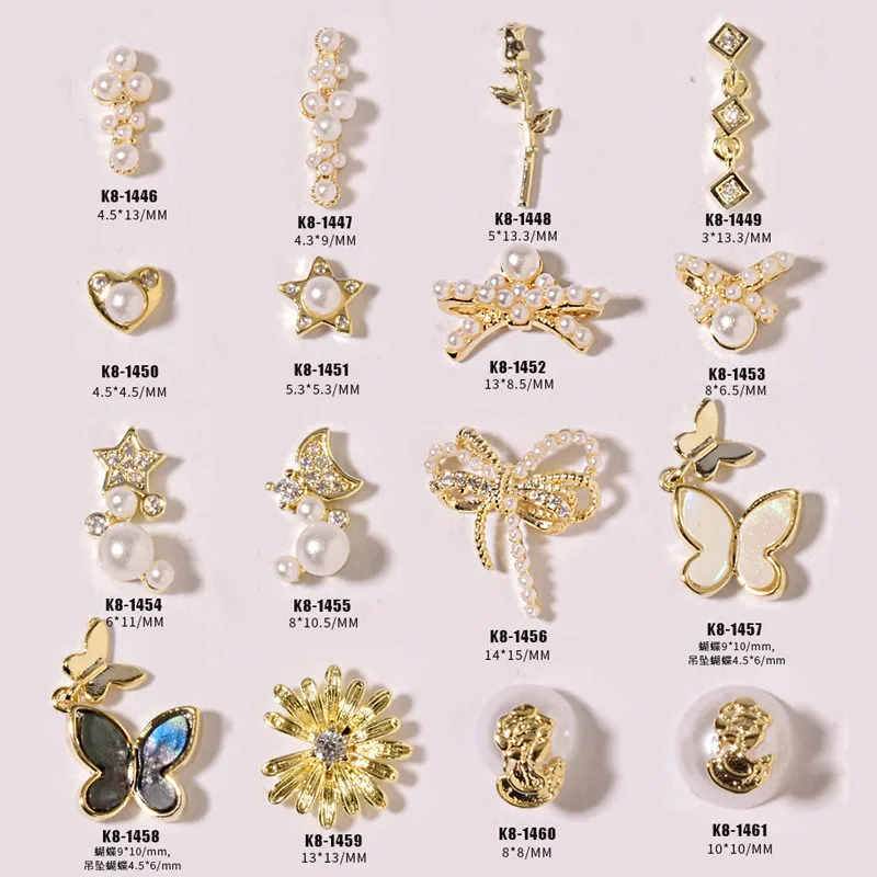 Новый украшения для маникюра Бриллиантовая голова дворцового стиля украшение