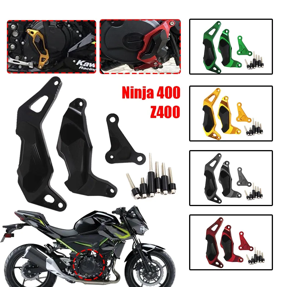 Для Kawasaki Ninja400 Z400 CNC крышка двигателя статор Чехол протектор защита от крушения ниндзя 400 защита от падения 2018 2019 2020