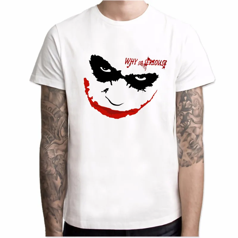 Салют Хит Леджер Классическая обувь в стиле Джокер футболка для мужчин белый