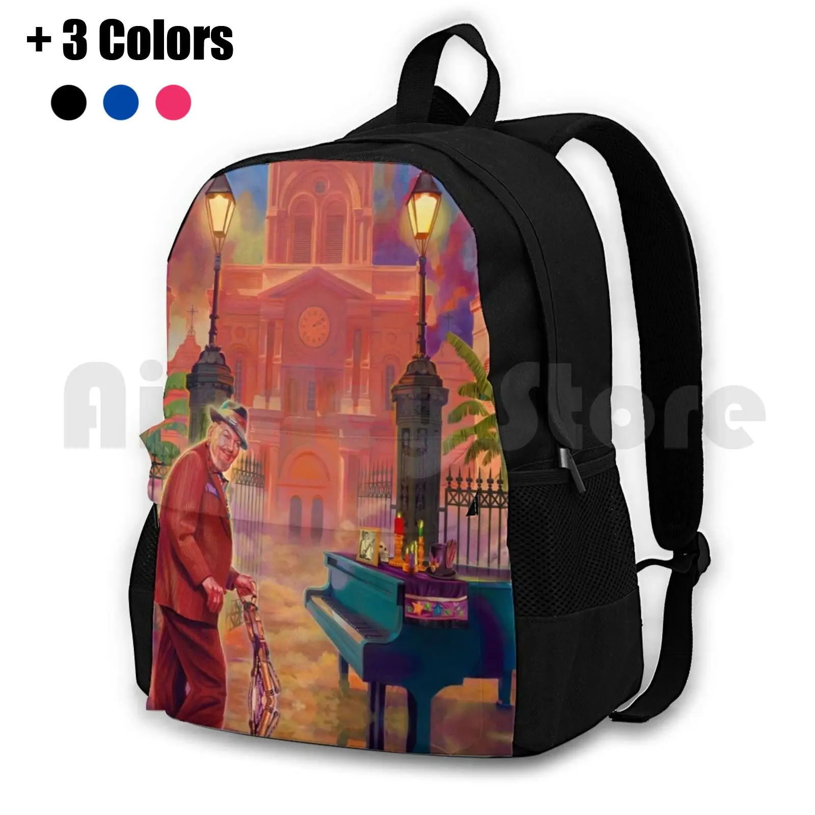 

New Orleans Jazz 2020 Outdoor Hiking Backpack Riding Climbing Sports Bag Popart Mens Girls Beautiful Cool Love Life Handsome