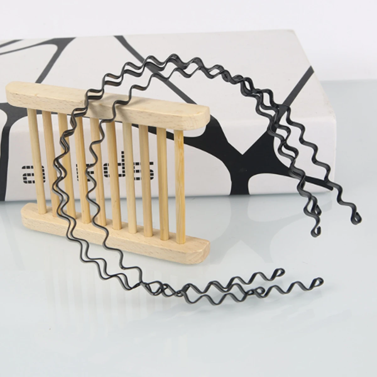 Портативный простой эластичный обруч для волос в форме волны моделирующий