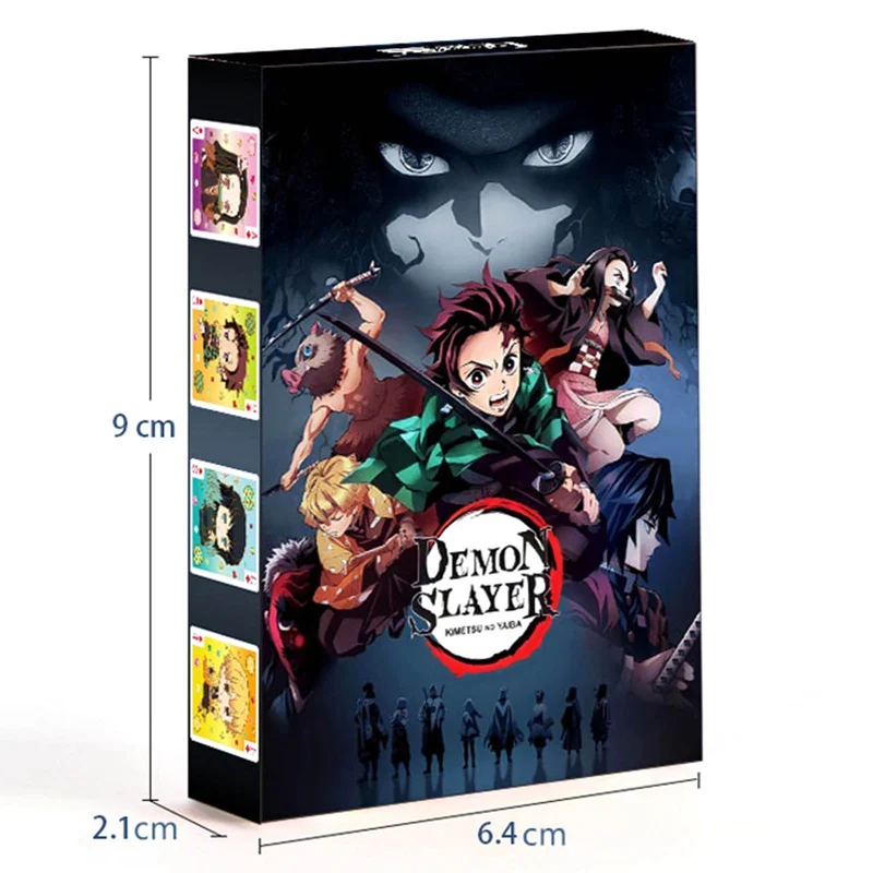 

Anime Jujutsu Kaisen Demon Slayer Fashion Paper Poker Cosplay Desk Playing Cards Creative Toys Gifts