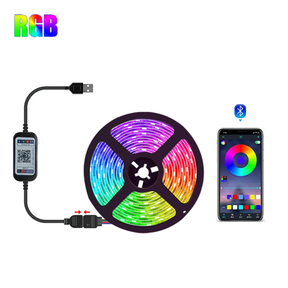 

LED Strip Lights RGB 5050SMD Waterproof Flexible Ribbon USB DC 5V Tape Diode Bedroom Decoration luces Led Light Bluetooth