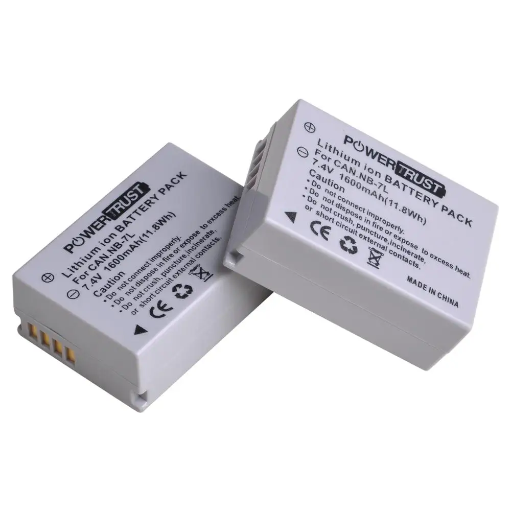 NB-7L NB7L 1600mAh аккумуляторная батарея и LED USB зарядное устройство для Canon PowerShot G10 G11 G12
