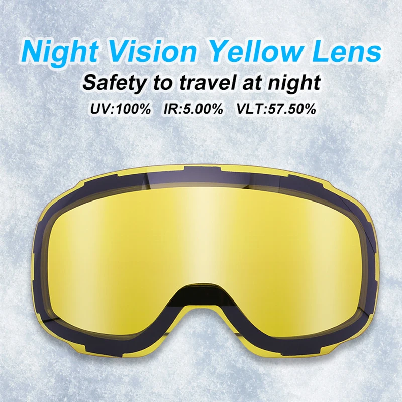 Лыжные очки PHMAX магнитные противотуманные зимние для снегохода двухслойные