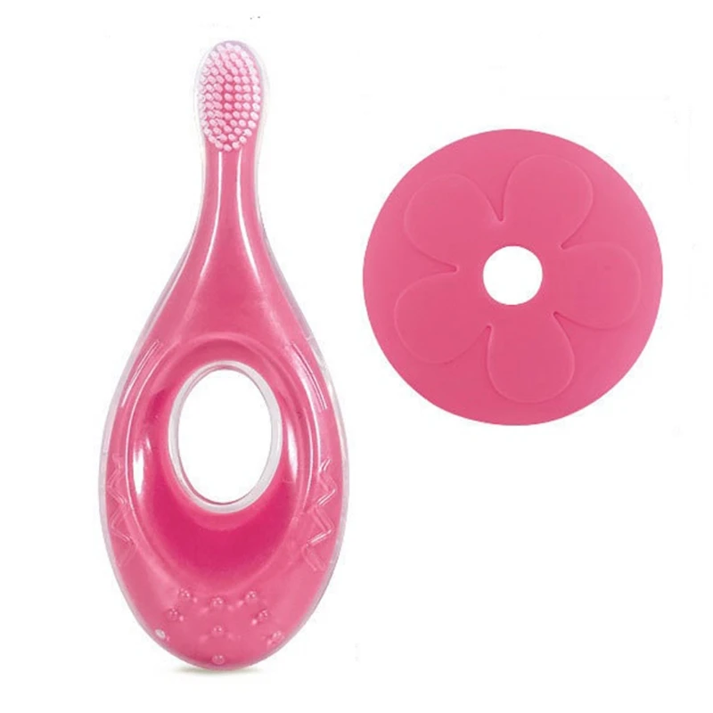 

1pc Kids Soft Silicone Training Toothbrush Newborn Baby Children Dental Oral Care Tooth Brush Tool Kids Teething Teether T8ND