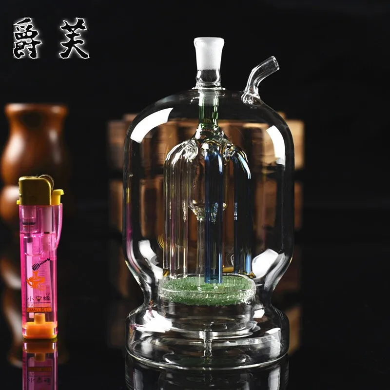 

sand slice silent double filter water pipe cut tobacco cigarette dual-purpose water pipe with a full set of filter