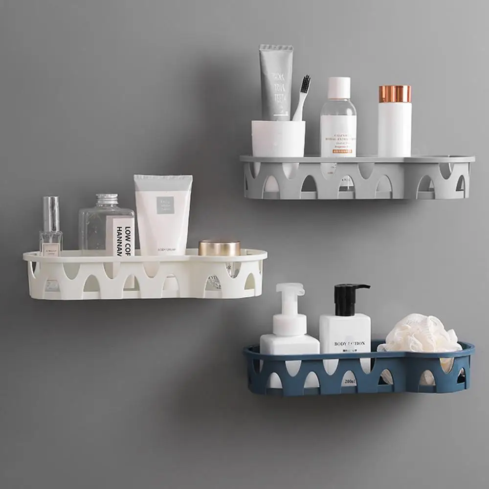 Настенная полка для душа Бесплатная синяя белая корзина хранения аксессуары