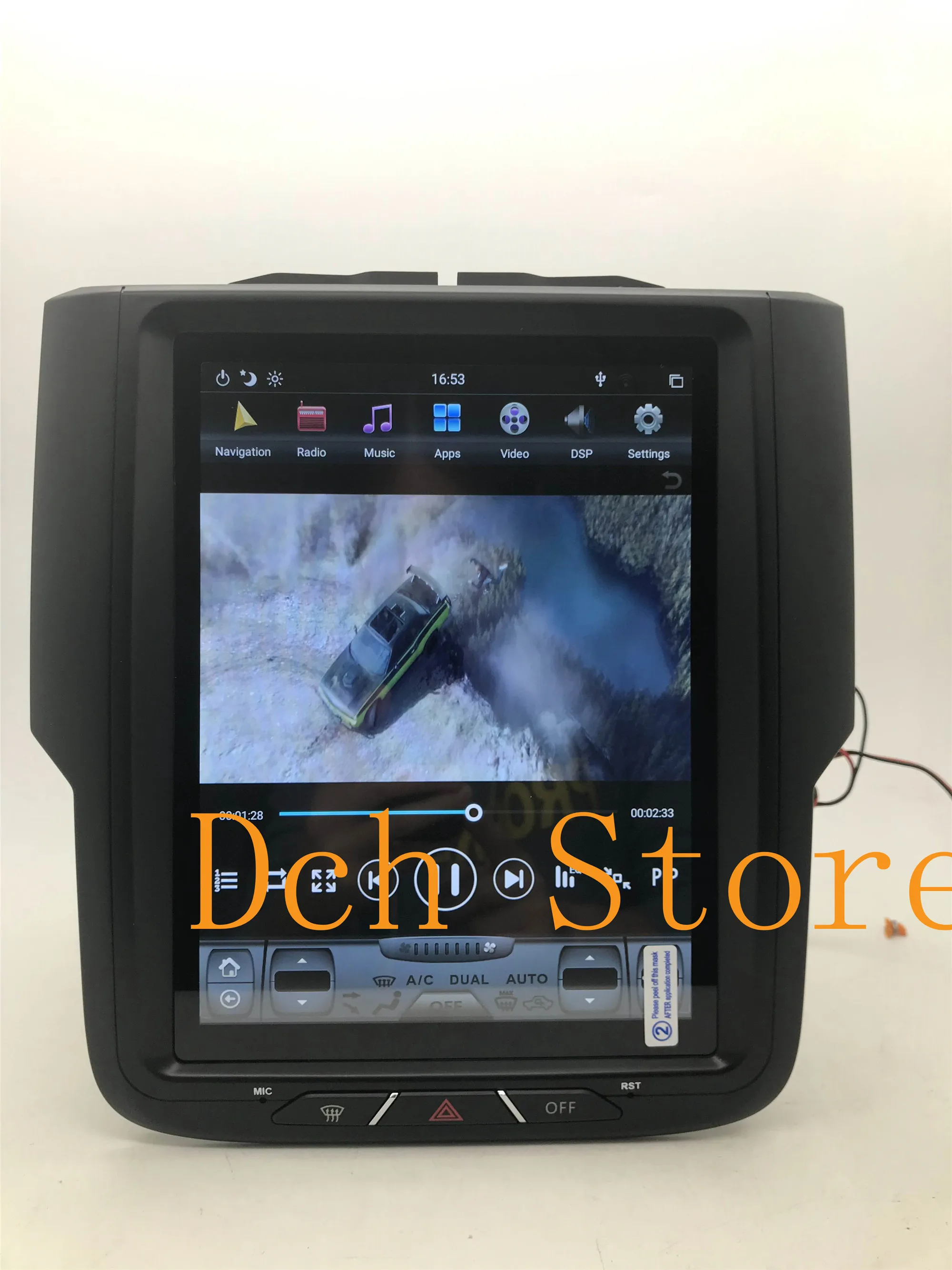 Автомобильный DVD плеер Tesla Style 10 4 дюйма вертикальный экран Android 9 0 GPS для Dodge Ram 1500 2014