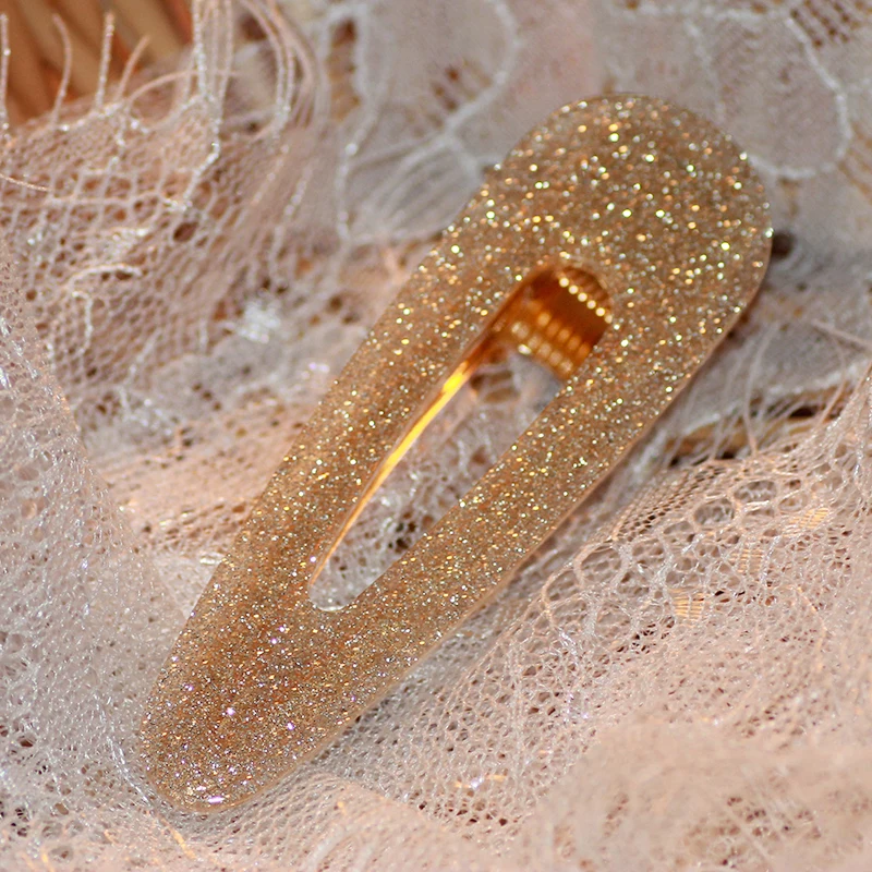 

2020 New Arrival barrettes headwear Tin Foil Sequins hair clips multiple colors hair clips headwear for girls