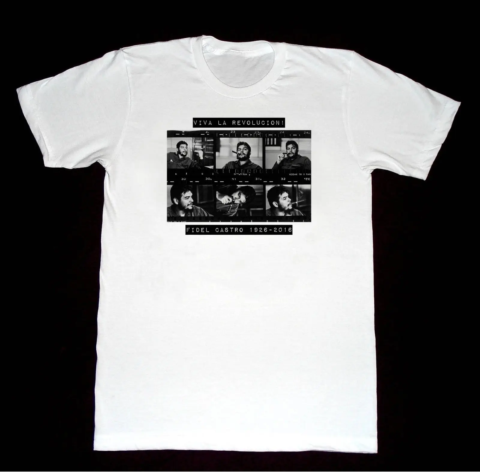 

2019 New Summer Style Fashion T-shirt Fidel Castro Viva La Revolucion Shirt 30 Tshirt Communist Soviet BLM Black Lives